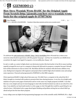 Gizmodo.Com/How-Steve-Wozniak-Wrote-Basic-For-The-Original-Appl