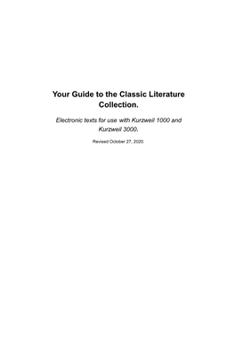 Your Guide to the Classic Literature Collection