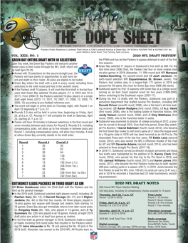 Packers 2020 Draft Preview Dope Sheet