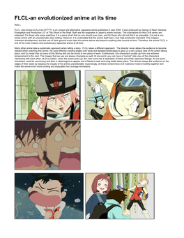 FLCL-An Evolutionized Anime at Its Time