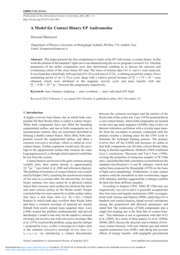 A Model for Contact Binary EP Andromedae