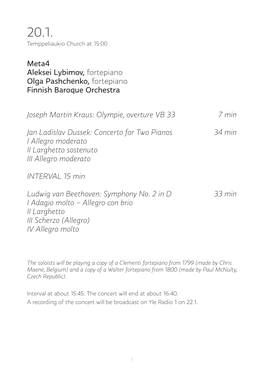 Concert Programme