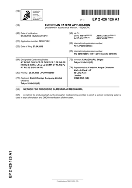 Method for Producing Olmesartan Medoxomil