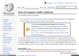 List of Campus Radio Stations