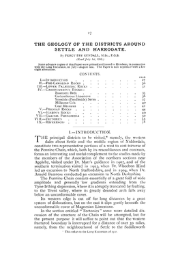 The Geology of the Districts Around Settle and Harrogate