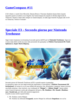 Secondo Giorno Per Nintendo Treehouse,Speciale E3