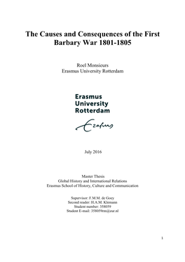 The Causes and Consequences of the First Barbary War 1801-1805