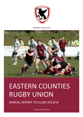 Eastern Counties Rugby Union Annual Report to Clubs 2013/14