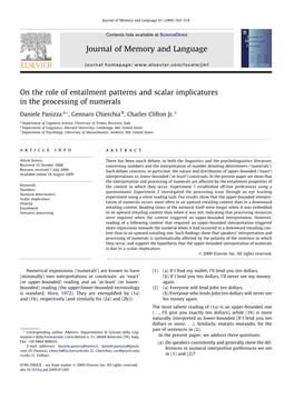 On the Role of Entailment Patterns and Scalar Implicatures in the Processing of Numerals