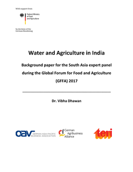 Water and Agriculture in India