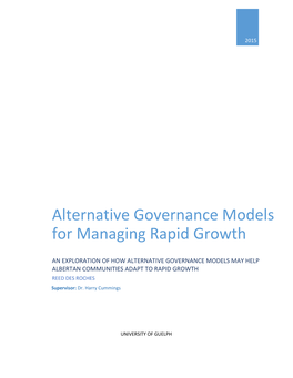 Alternative Governance Models for Managing Rapid Growth
