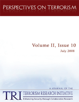 Perspectives on Terrorism, Volume 2, Issue 10 (2008)
