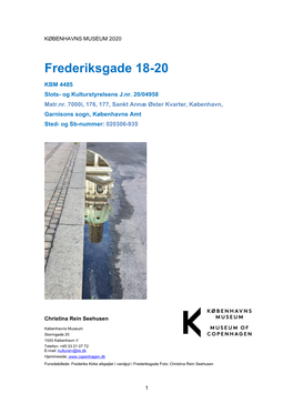 Pdfkbm 4485 Frederiksgade 18-20 Beretning.Pdf