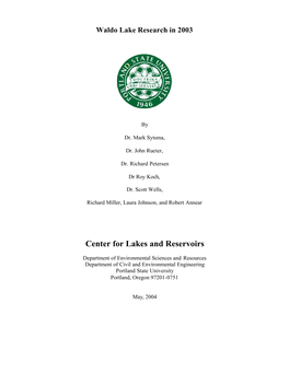 Waldo Lake Report15