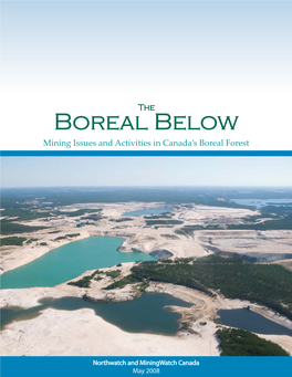 The Boreal Below Mining Issues and Activities in Canada’S Boreal Forest