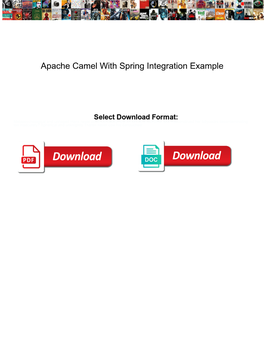 Apache Camel with Spring Integration Example