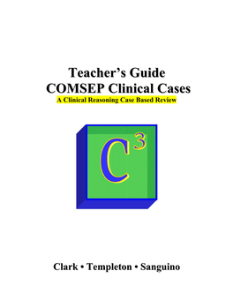 Teacher's Guide COMSEP Clinical Case Ss