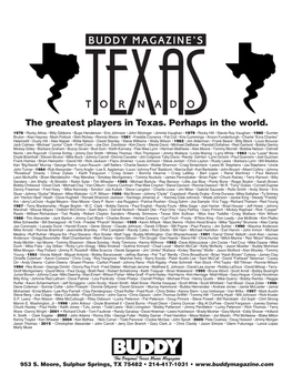 Texas Tornado List Page