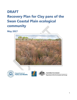 DRAFT Recovery Plan for Clay Pans of the Swan Coastal Plain Ecological Community