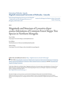 Magnitude and Structure of Lymantria Dispar Asiatica Infestations Of