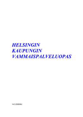 Helsingin Kaupungin Vammaispalveluopas