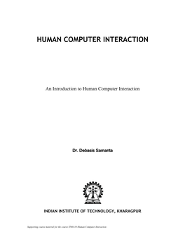 Human Computer Interaction