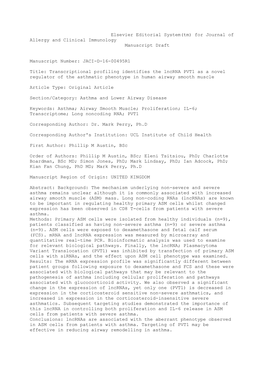 Elsevier Editorial System(Tm) for Journal of Allergy and Clinical Immunology Manuscript Draft Manuscript Number: JACI-D-16-00495