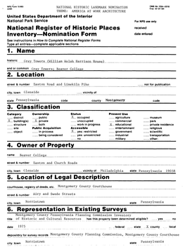 National Register of Historic Places Inventory Nomination Form 1