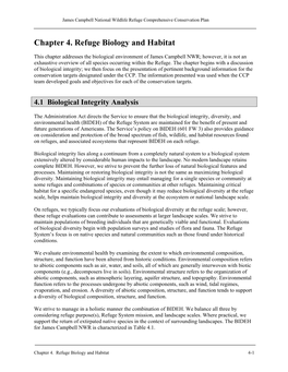 Chapter 4. Refuge Biology and Habitat