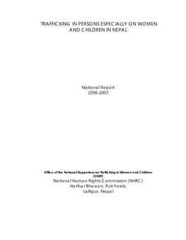 Trafficking in Persons Especially on Women and Children in Nepal