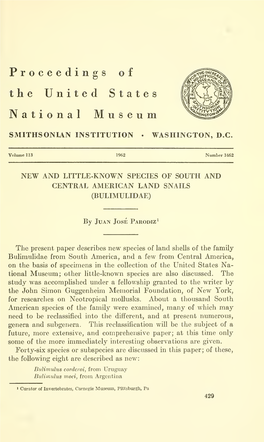 Proceedings of the United States National Museum