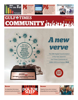 The SME Digital Transformation of the Year Award for Gulf Times Community at QDBA 2019 Is an Honour