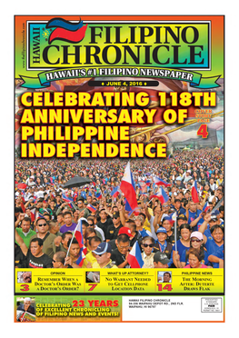 June 4, 2016 Hawaii Filipino Chronicle  1
