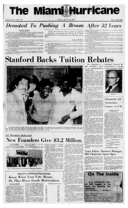 Stanford Backs Tuition Rebates