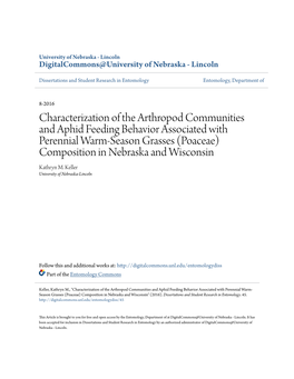 Characterization of the Arthropod Communities and Aphid Feeding Behavior Associated with Perennial Warm-Season Grasses