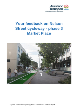 Read the Nelson Street Cycleway Public Feedback Report