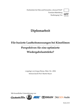 Diplomarbeit