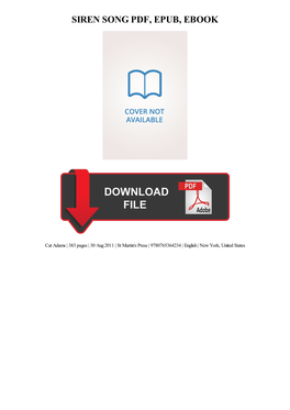 Ebook Download Siren Song Kindle