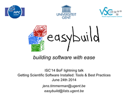 Building Software with Ease