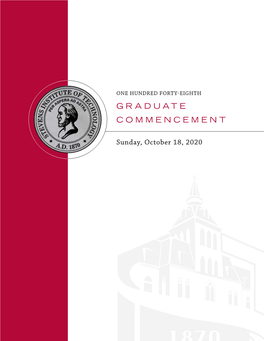 Stevens 2020 Graduate Commencement Program