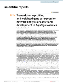 Transcriptome Profiling and Weighted Gene Co-Expression Network