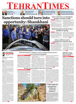 Sanctions Should Turn Into Opportunity: Shamkhani