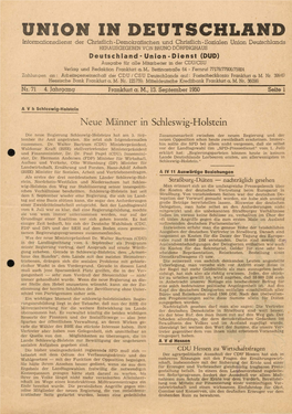 UID Jg. 4 1950 Nr. 71, Union in Deutschland