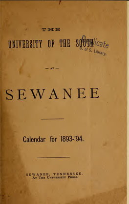 College of Arts and Sciences Catalog and Announcements, 1893-1898