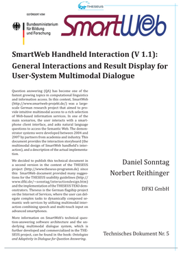 Smartweb Handheld Interaction (V 1.1): General Interactions and Result Display for User-System Multimodal Dialogue