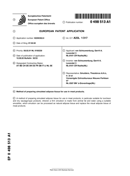 Method of Preparing Simulated Adipose Tissue for Use in Meat Products