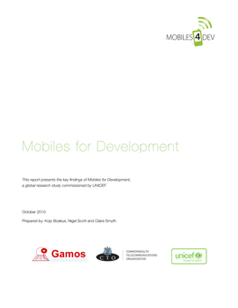 UNICEF Mobiles4dev Report