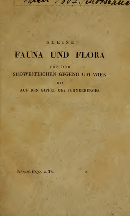 KLEINE FAUNA UND FLORA VON DER SÜDWESTLICHEN GEGEND UM Wiein