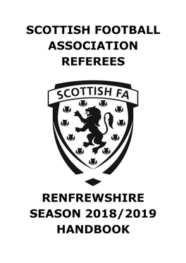 Scottish Football Association Referees Renfrewshire