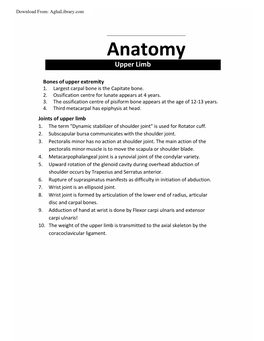 Nerves of Upper Limb 1